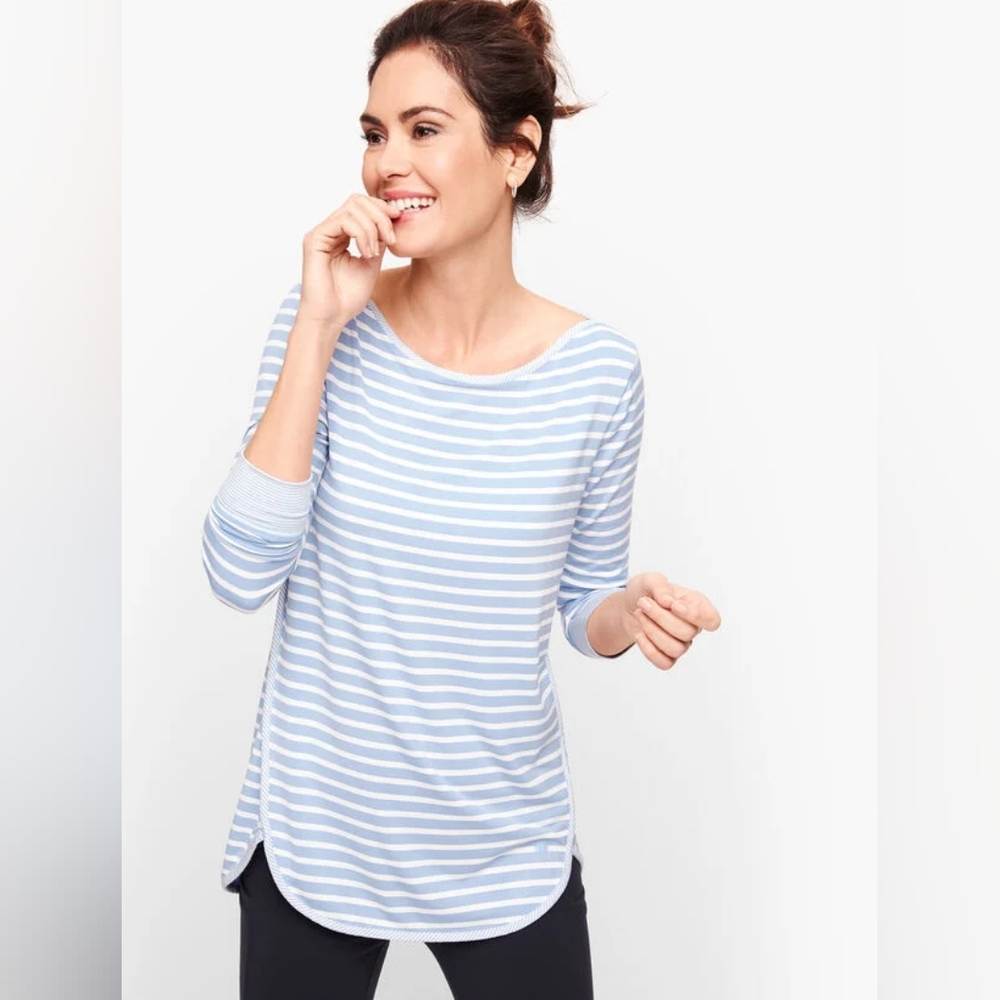 T by Talbots UPF 50+ protection striped top